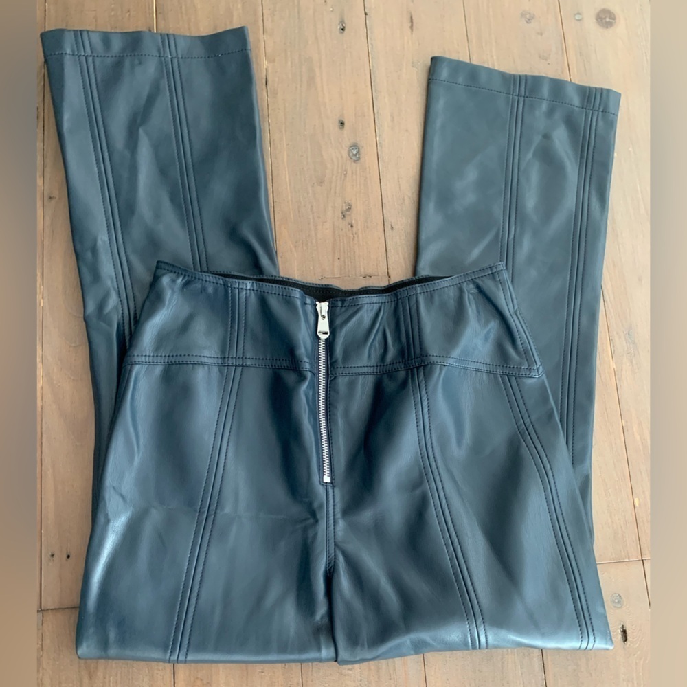 NEW Cinq a Sept vegan leather pants navy